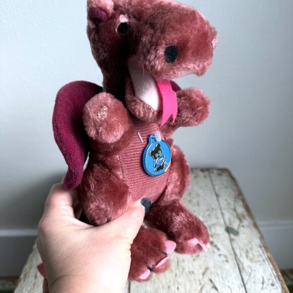 1983 Dakin Purple Dragon Plush Stuffed Toy New With Tags Korea "Duncan" - Picture 5 of 7